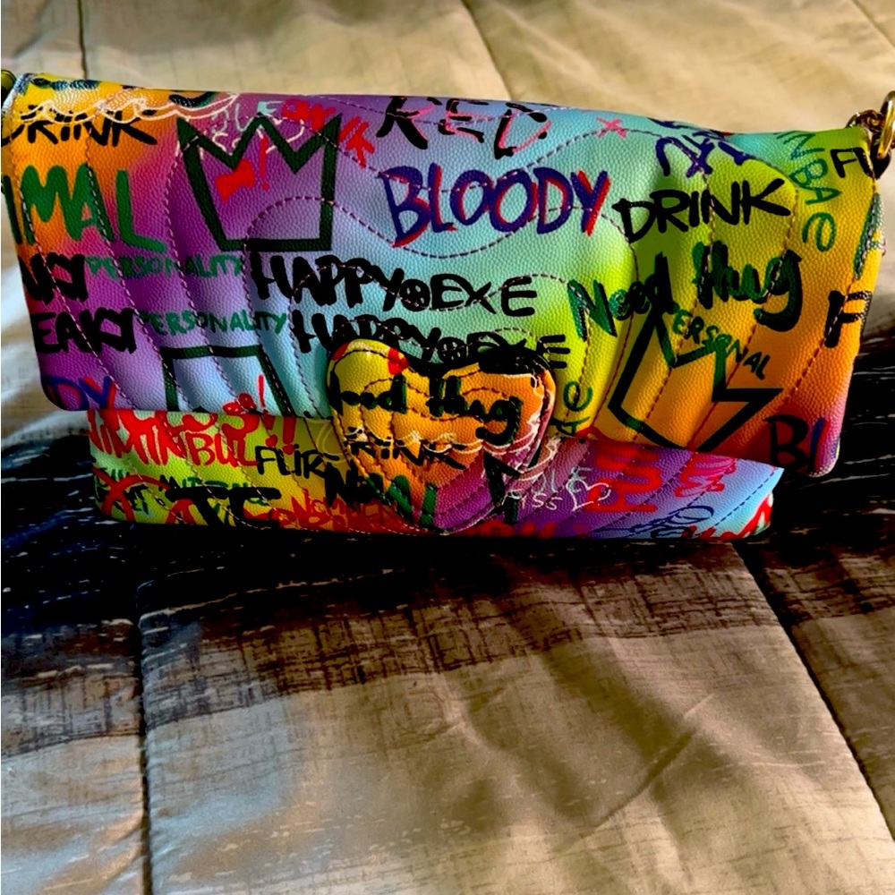 Vegan Graffiti Hand/ Shoulder Bag
